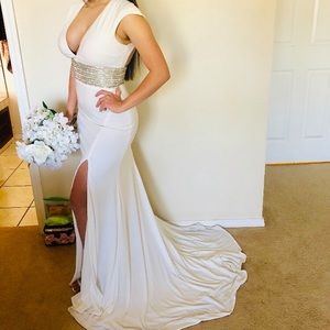 White prom dress